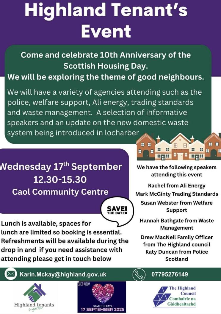 Hignland Tenants Housing Event 10 Sept